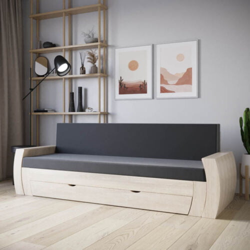 Łóżko rozkładane DIANA z materacem wysokoelastycznym HR